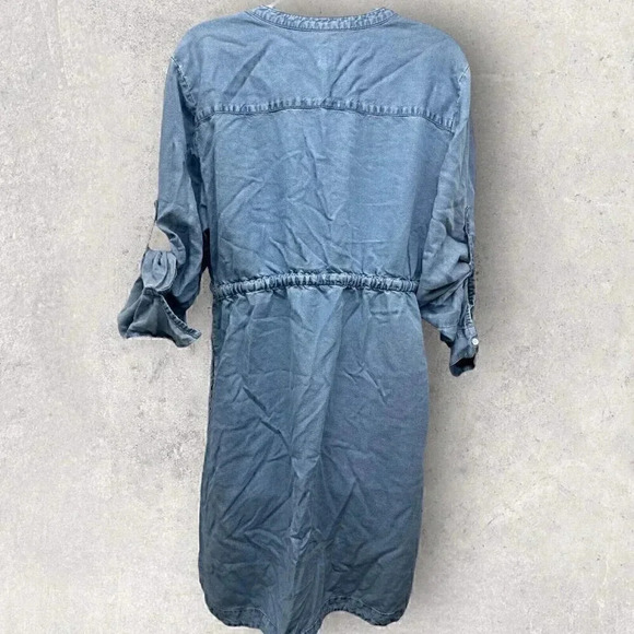 gap maternity light wash denim dress with pockets, size L - Picture 2 of 13